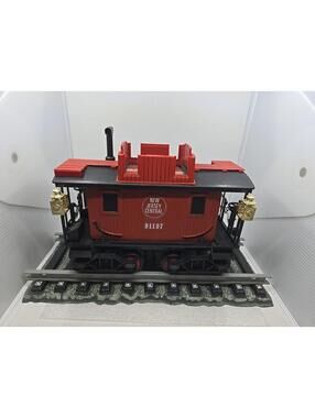 Vtg Jim Beam Empty Decanter New Jersey Central 91197 Red Caboose with Track
